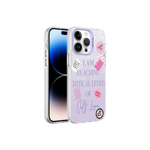 Étui de protection Netzy SAFA Marbello pour iPhone 14 Pro 7 Plus 8 Plus - Violet Compatible Style Ins Motif Marbre Protection de téléphone - Product Image 1