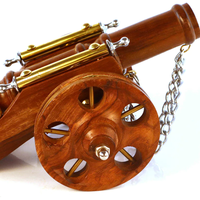 Artisanat nautique antique Décor de bureau en bois Arme Artillerie Jouets Cadeaux Décoration en bois Cadeau Pièce maîtresse antique Arme en bois