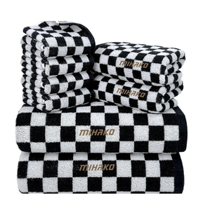 Ensemble de serviettes de bain de luxe en coton 100% uni, séchage rapide, spa, hôtel, élégant, maison, régulier, très vendu, conception de logo personnalisée - Product Image 1