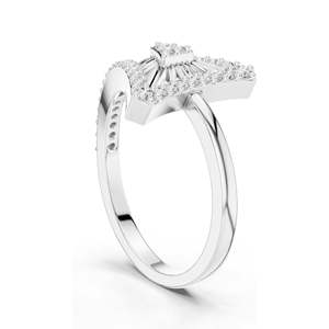 Bague en diamant de laboratoire de forme triangulaire de 0,337 CT pour femmes, clarté VVS-VS EF, or 18 carats, 14 carats, 10 carats et argent 925, rose, jaune - Product Image 5