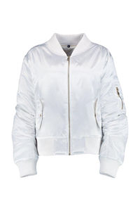Chaqueta Bomber de satén para mujer 2025 con forro de nailon logotipo personalizado cortavientos de invierno de alta calidad moda de otoño al por mayor - Product Image 4