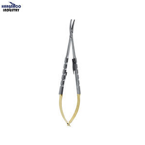 Portaagujas de Microcirugía de Marca Personalizada HI-972, 16 cm, Curvos, Manuales, Aprobados por CE e ISO - Product Image 1