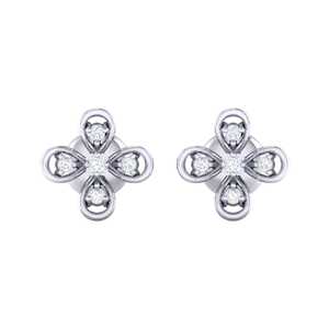 Pendientes de Botón Florales Chapados en Oro de 14 Quilates con Certificado GIA, con Diamante Real y Circonita, 10 Piezas para Compromiso - Product Image 4