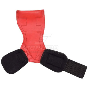 แผ่นรองข้อมือ SONISPO ทำจากนีโอพรีน ปรับระดับได้ด้วยแถบตีนตุ๊กแก กันลื่น สีแดง สำหรับทุกเพศ ใช้สำหรับยกน้ำหนัก ป้องกันฝ่ามือ - Product Image 4