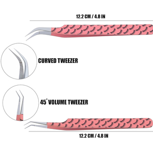 Pince à cils ergonomique à pointe en fibre pour des ensembles de cils confortables Pince à cils à pointe en fibre pour une isolation et un placement parfaits - Product Image 4