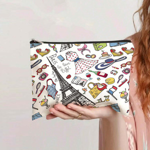 Trousse de Toilette Portable en PU à Fermeture Éclair, Motif Dessin Animé, Personnalisable, Idéale pour les Voyages - Product Image 4