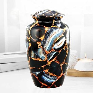 Handmade <b>Large</b> Adult Mosaic Aluminium Glass Cremation <b>Urn</b> Unique Funerals Supply With Individual Tiles Applied Burial - Product Image 3