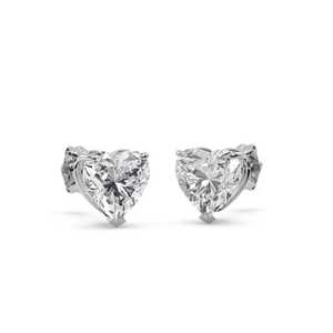 Boucles d'oreilles en diamant taille cœur 1,00 ct Or blanc 18 carats H SI1-SI2 - Product Image 2