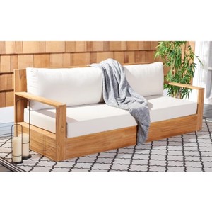 Canapé profond en teck 2 places moderne avec coussin-Meubles d'extérieur ou Meubles de jardin en teck fabriqués en Indonésie - Product Image 3