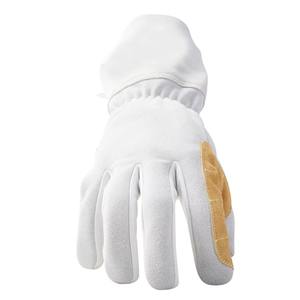Guantes de Soldadura TIG de 16'' Guantes de Soldador de Cuero Vacuno Extendidos Aislados Anti-quemaduras para Barbacoa Chimenea Soldador MIG - Product Image 4