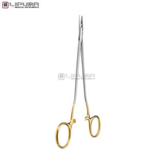 SAROT Soporte de aguja de acero inoxidable de grado quirúrgico 10 ''(25cm) Mordazas rectas Bloqueo de trinquete Instrumentos médicos dentales manuales - Product Image 2