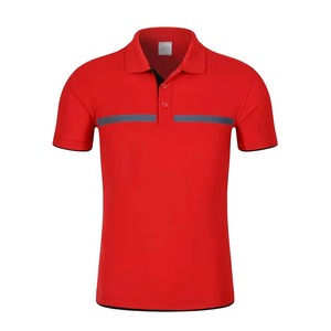 Polo de Golf para hombre de punto de seda de hielo transpirable fino de verano a la moda, Polo informal holgado de media manga de punto para hombre - Product Image 3