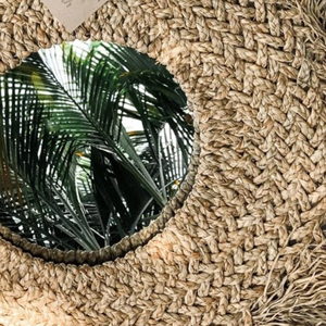 Handmade Bohemian Seagrass Hyacinth Decor <b>Mirror</b> <b>Vintage</b> <b>Wall</b> Mounted Hanging Design Custom Size High Quality 1.2" Thickness - Product Image 2