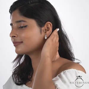 NOVAMART Fine <b>Sterling</b> <b>Silver</b> <b>Stud</b> & Drop Earrings with Pearls Zircon Rose Gold Accents Diamond Accent Wholesale Export - Product Image 3