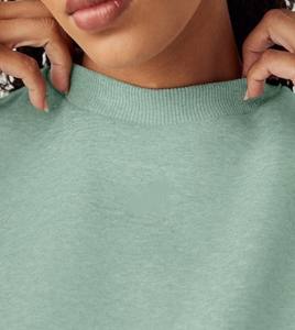 Active Wear Custom Logo Pullover Tallas grandes Mujer Sudadera Cómoda Venta al por mayor Casual Tela de algodón Mujer Sudadera - Product Image 3