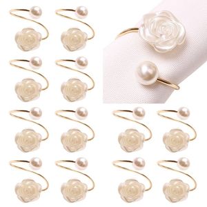 Anneaux de serviette de style unique porte-serviettes pour table d'hôtel de mariage décoration en métal boucle de serviette bouton en tissu de serviette - Product Image 3