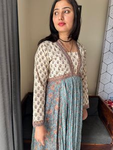 Meilleure vente Floral Long coton col en V ample ajusté printemps été porter Maxi robe élégante femmes décontracté mode robe - Product Image 3