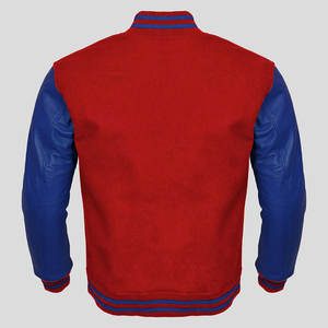 Automne hiver Vintage Baseball Letterman Varsity vestes pour hommes personnalisé rayé broderie patchs manches en cuir laine vestes - Product Image 2