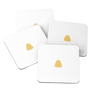 Posavasos para servir té con estampado de madera de Mango/madera de acacia 987, Juego de 4 piezas, posavasos, accesorios de cocina - Product Image 1