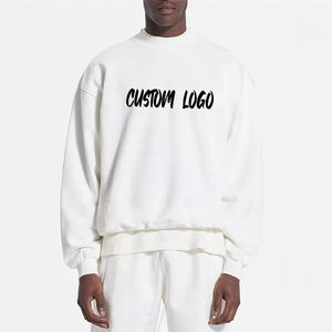 OEM venta al por mayor 100% algodón sudaderas de peso pesado para los hombres logotipo personalizado cuello redondo de gran tamaño transpirable diseño de talla grande - Product Image 3