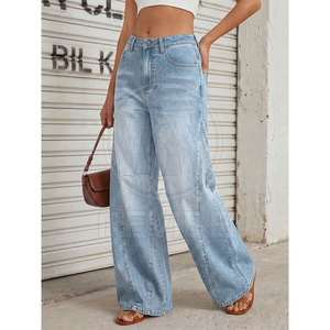 Comfortable <b>Women</b> <b>Baggy</b> <b>Jeans</b> Mid Waist Winter 100% Cotton Stylish Modern Lifestyle Wear - Product Image 2