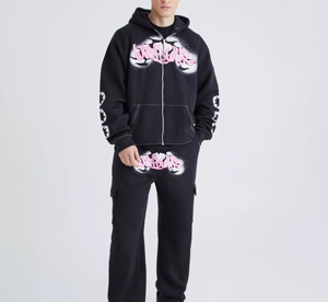 ชุดวอร์มกางเกงวอร์มพิมพ์ลายพัฟสำหรับผู้ชายชุดวอร์มพิมพ์ลายพัฟแบบกำหนดเอง - Product Image 6