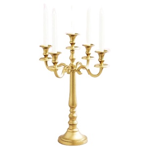Soporte de vela chapado en oro de metal de aluminio cuadrado hecho a mano logotipo personalizable para decoración de hotel o restaurante - Product Image 1