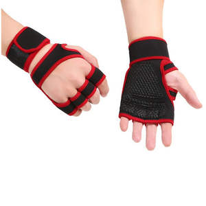 Gants de sport en cuir antidérapants demi-doigts pour hommes et femmes Gants de fitness respirants pour l'haltérophilie et le cyclisme en plein air - Product Image 1