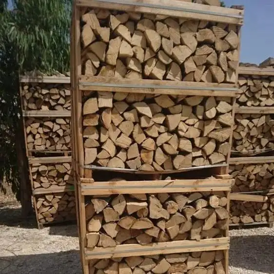 Secado en horno, roble, abedul, troncos de haya, caja grande, calidad superior, secado en horno, leña dividida/leña de Haya/leña KD en palé