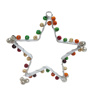 ชุดตกแต่งบ้าน2ชิ้นเหล็กแขวนดาว/ลูกปัดชุบนิกเกิลแขวนผนังสำหรับตกแต่งวันหยุดคริสต์มาส - Product Image 2