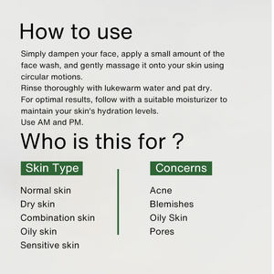 Nettoyant Visage Liquide Bio 300ml à l'Acide Salicylique et à l'Huile d'Arbre à Thé, Marque Privée OEM 2026, Contrôle Personnalisé pour Hommes et Femmes - Product Image 3