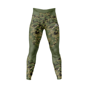 <b>Mens</b> Adjustable Compression <b>Leggings</b> Elastic Waist Custom ODM Printed Breathable 240g Polyester Anti-UV Fitness Tights <b>Gym</b> - Product Image 4