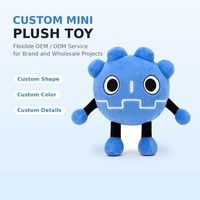 Peluche miniature mignonne de monstre bleu, 10 cm, jouet personnalisé pour cadeaux, vente au détail et promotion