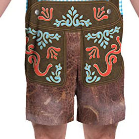 Pantalones cortos bávaros hechos a medida de alta calidad unisex, prendas estampadas de cuero de diseñador original, última moda directa de fábrica - Product Image 3