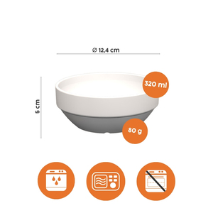Bol à dessert réutilisable ORNAMIN Classic Plus, bol de service en plastique pour la restauration, les restaurants et l'usage commercial |   Sans BPA |   Durable - Product Image 3