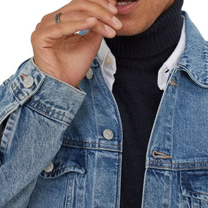 Veste en jean pour homme sur mesure, grande taille, best-seller 2026, dernier design, prix bas, veste en jean pour homme - Product Image 3