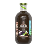 Jus de basilic rouge pur 100% biologique, jus de basilic rouge et menthe biologique NFC de Géorgie avec citron en bouteilles de 200ml/300ml/750ml/1l