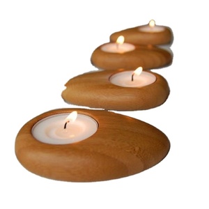 Bougeoirs cubiques en bois de Style le plus chaud pour la décoration de la maison, bougeoirs en bois pour le mariage - Product Image 2