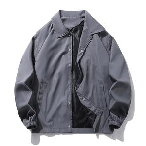 เสื้อกันลมน้ำหนักเบามีปกเสื้อโค้ชแบบลำลองเสื้อกีฬาแบบทันสมัยออกแบบโลโก้ได้ตามต้องการกันน้ำ - Product Image 5