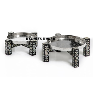 Ensemble de deux bol à chocolat avec support en nacre Bol à chocolat fait à la main de belle qualité Forme ronde Bol à chocolat fantaisie - Product Image 1