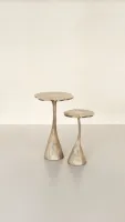 Mesa auxiliar de aluminio Premium con diseño moderno para sala de estar y patio del fabricante y proveedor indio