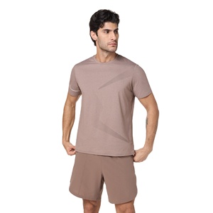 Camiseta Deportiva, Talla Estadounidense, Logotipo Personalizado, 95% Algodón, 5% Elastano, Transpirable, Corte Ajustado, Manga Corta, Ropa de Entrenamiento para Hombre con Estampado - Product Image 1