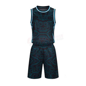Kit de basket-ball respirant pour homme Maillot d'équipe imprimé à sublimation avec short à taille élastique pour la saison estivale - Product Image 2