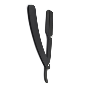 Outil de rasage de gorge pliant professionnel de barbier épilateur de précision rasoir de barbier à bord droit par des roches grises - Product Image 4