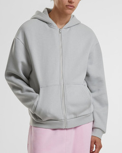 Felpa con cappuccio da uomo Unisex 460GSM di alta qualità con cerniera in Italia con cappuccio ricamato Top Streetwear a sbuffo per la primavera - Product Image 1