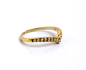 แหวนพลอยโบฮีเมียนทรงมือดีไซน์ทองเหลืองสีทองสำหรับวันครบรอบปีที่ขายส่งตรงจากโรงงาน - Product Image 3