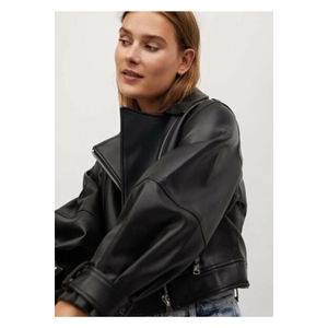 Giacca Oversize pelle nera da donna - Product Image 2