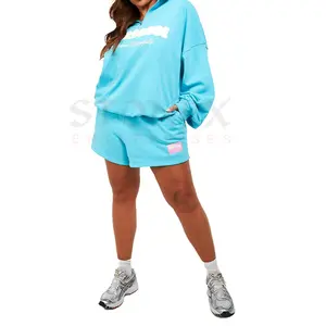 Wholesale Custom Women Track suit With Shorts Cotton New Fashion Ladies Tracksuits Training Wear