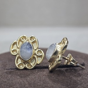 Boucles d'oreilles en pierre de lune arc-en-ciel en argent sterling 925 excellente qualité plaqué or concepteur fait à la main pour fiançailles ou cadeau de mariage - Product Image 3