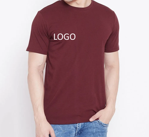 T-shirts à col rond en coton biologique 100% de haute qualité T-shirts unis avec logo imprimé personnalisé pour hommes en gros - Product Image 5